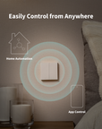 Smart Wall Switch H1 — No Neutral, Double Rocker, Gray
