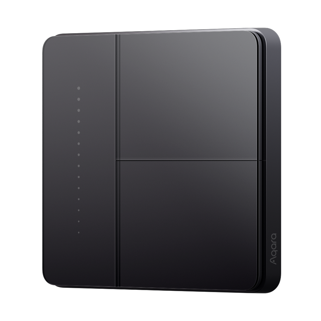 Smart Wall Switch Z1 Pro — Double Rocker / Black