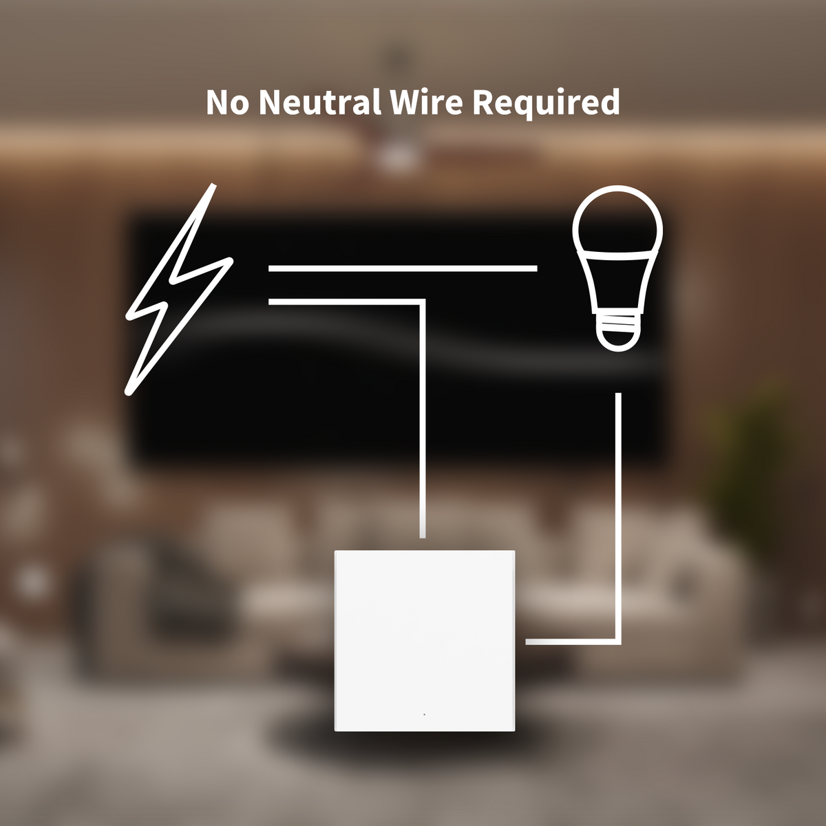 Smart Wall Switch H1 — No Neutral, Double Rocker, Gray