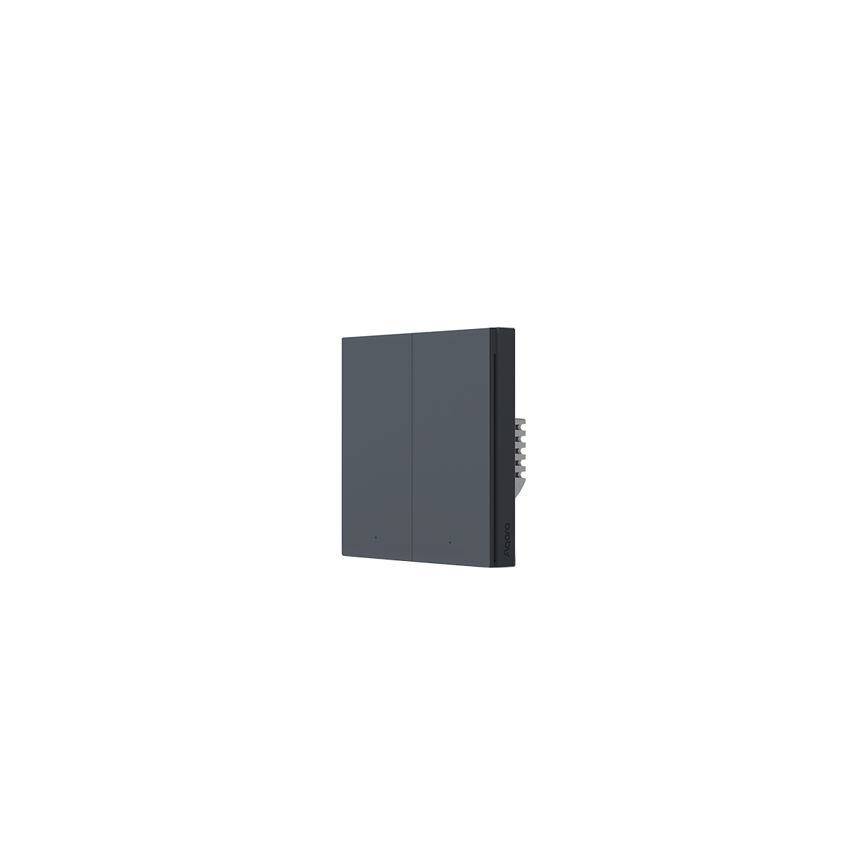 Smart Wall Switch H1 — No Neutral, Double Rocker, Gray