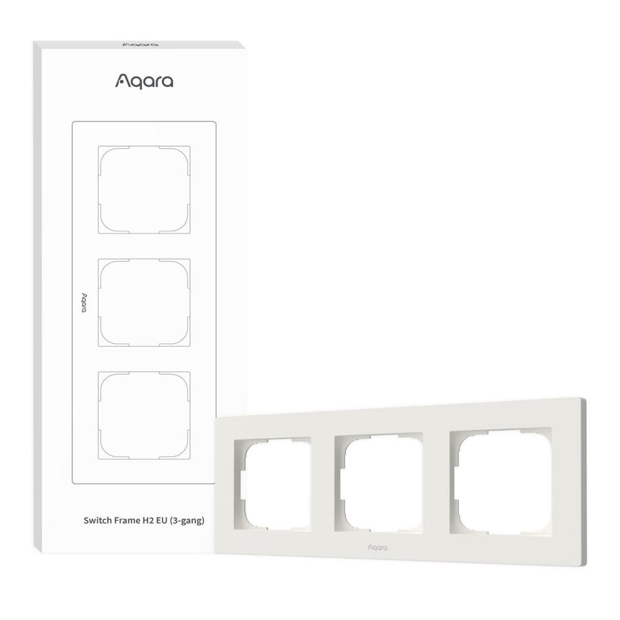 Switch Frame H2 EU — 3-Gang, White