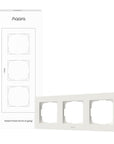 Switch Frame H2 EU — 3-Gang, White