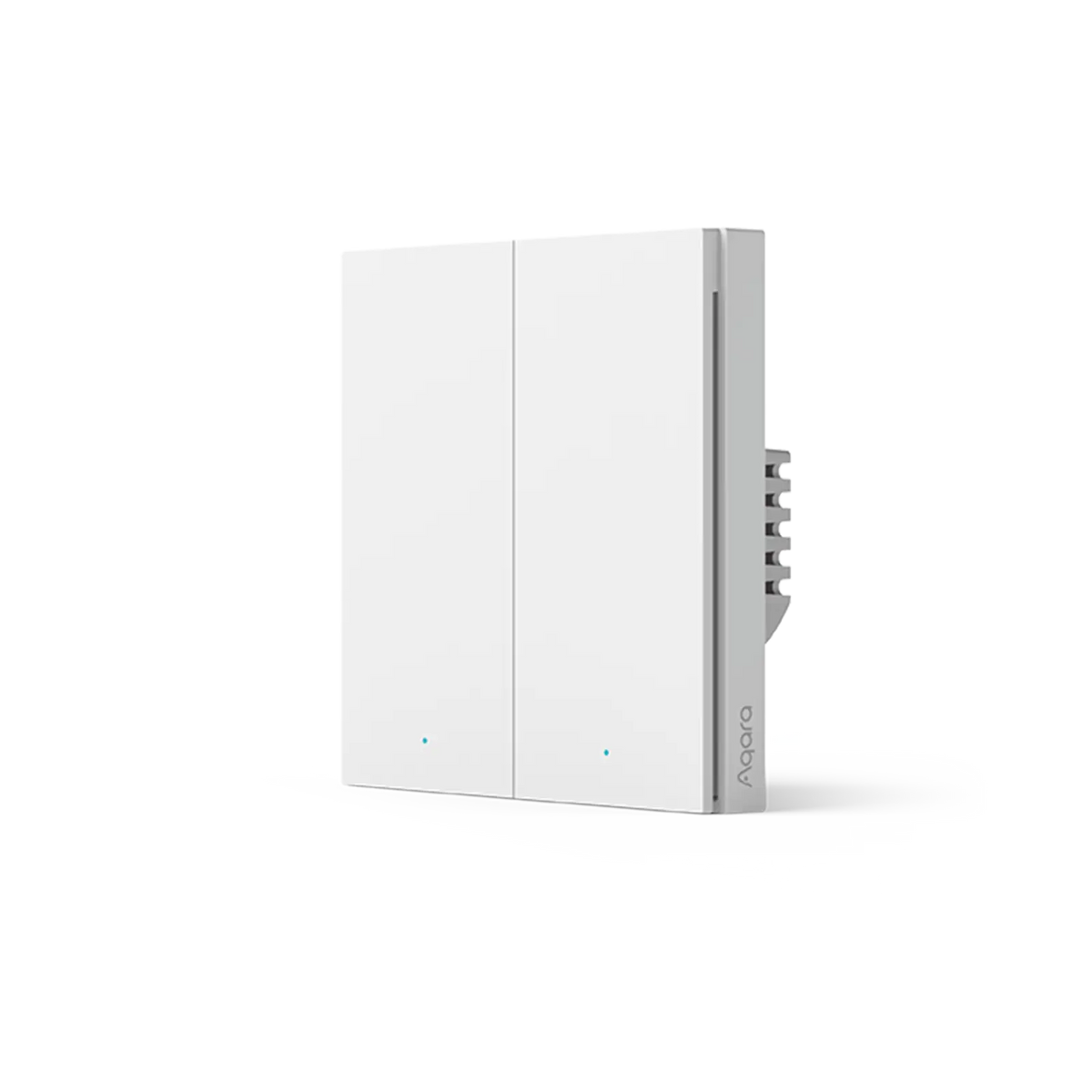 Smart Wall Switch H1 — No Neutral, Double Rocker, White
